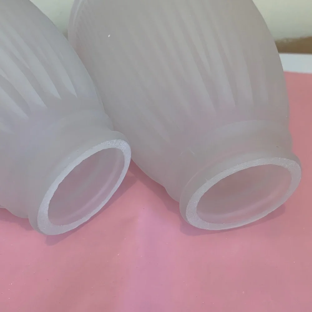 Westinghouse Frosted Pleated Glass Light Shades - Set of 2